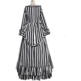 thumbnail image 4 of Katrina Van Tassel Dress Black and White Striped Dress, 4 of 5