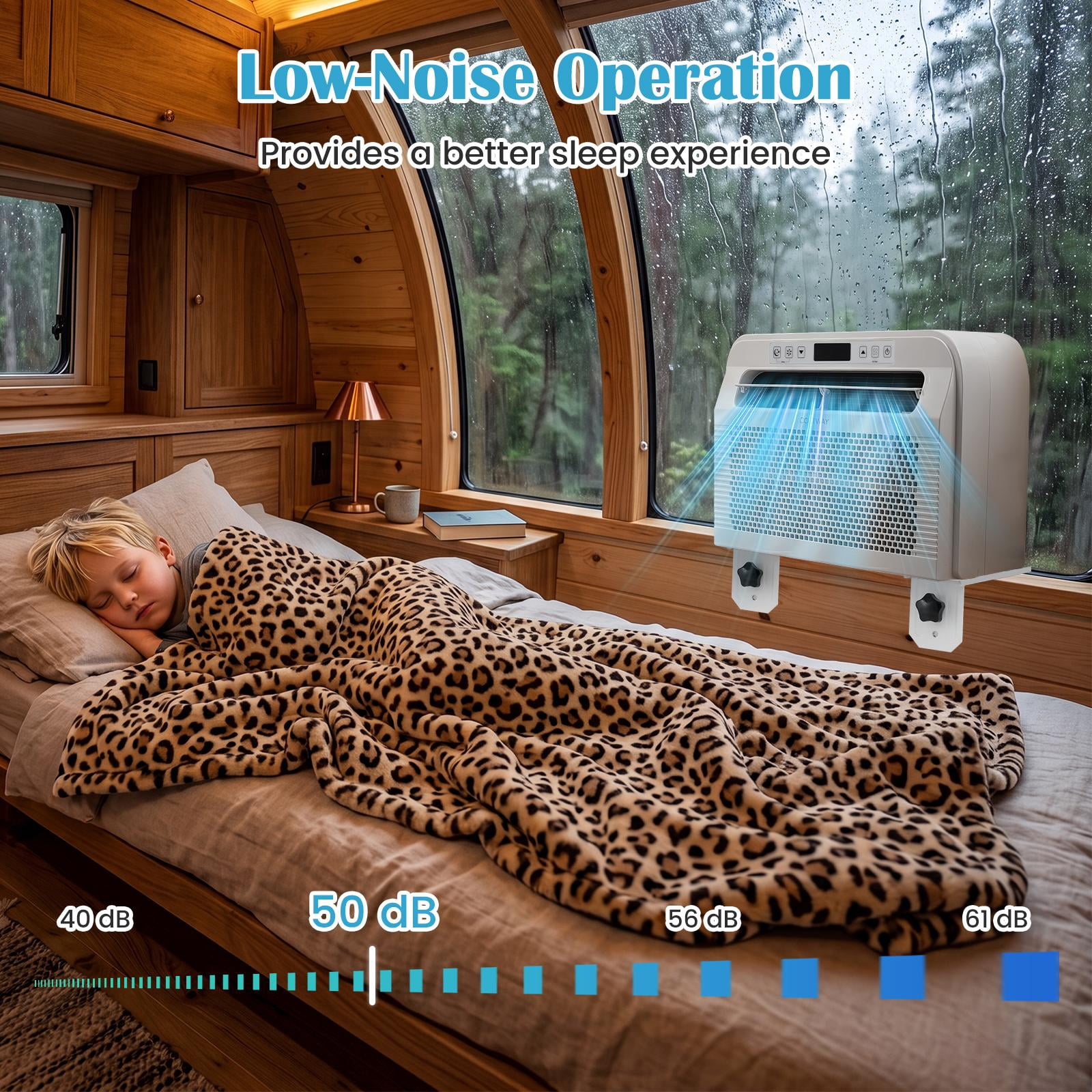 Costway RV Window Air Conditioner, 6500 BTU Window AC Unit with WiFi APP Voice Control