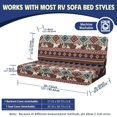 thumbnail image 7 of CHAQLIN Geometric Print Stretch Washable Seat & Backrest Covers Compatible with RV Camper, 2 Piece RV Jackknife Sofa Cover, 7 of 7