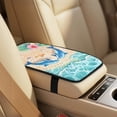 thumbnail image 4 of Xixirimido Car Seat Covers Front Seats Leather Universal Fit for Cars, Vans, Trucks, SUV, Set of 5 Car Seat Protector with Seatbelt Covers & Center Console Cover, Cute Dolphins Beach Floral, 4 of 8
