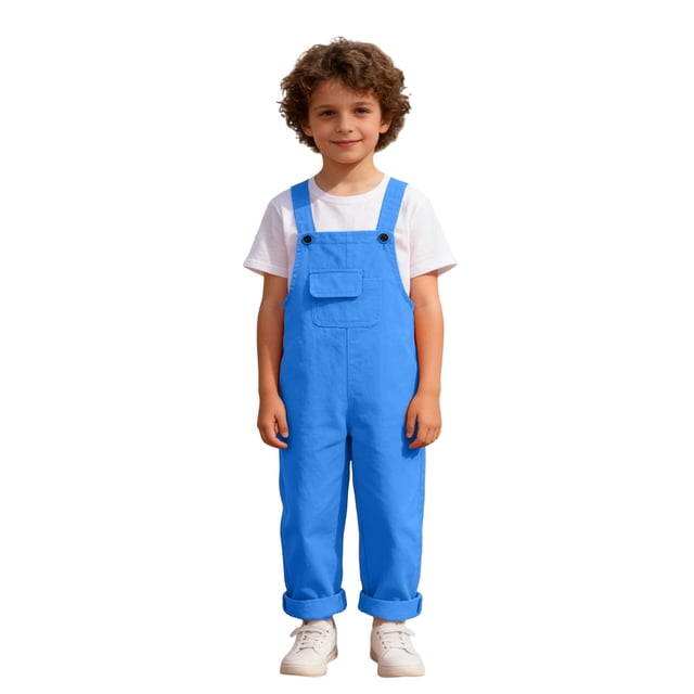 GPOECD Girls Jumpsuit Performance for Stage Show Opening Style Outfit Rompers for Girls Blue,8-9 Years