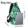 thumbnail image 2 of Pickleball Bag with Padded Back, Green Leaves Multi-Compartment Paddle Backpack, Lightweight Nylon Sports Bag for Men & Women, 2 of 8