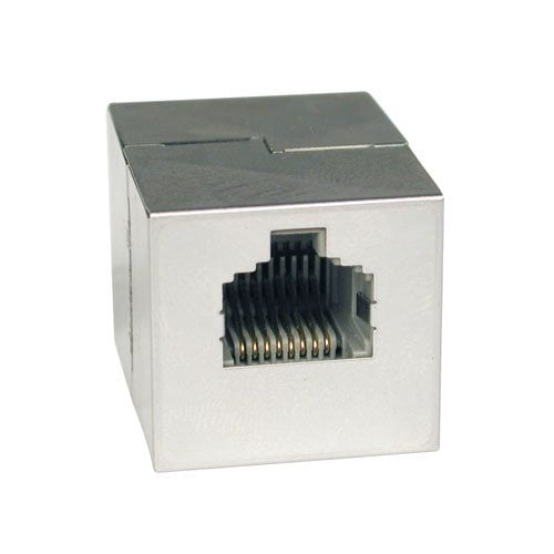 Tripp Lite Cat5e Cat5 Straight Through Modular Shielded In-Line Coupler RJ45 F/F (N032-001)