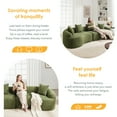 thumbnail image 4 of HUTWIFE Home Modern Solid Print Chenille Reclining Sofa with 4 Throw Pillows, Green, 4 of 8