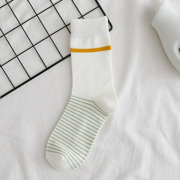 spring Autumn winter ins Women Comfortable Breathable plaid female cotton warm socks ladies Socks for womenOne Size He Qiyong unisex
