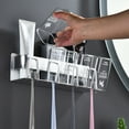 thumbnail image 5 of Toothbrush holder wall mounted electric toothbrush toothpaste storage rack, 5 of 5