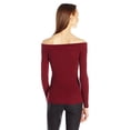 thumbnail image 2 of guess $69 new 19850 long-sleeve off-the-shoulder knit womens sweater l, 2 of 2