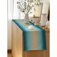 thumbnail image 5 of Table Runner 90 Inches Long for Kitchen Dining, Turquoise Ombre Dresser Scarf Farmhouse, Dining Table Decorations for Wedding/Parties, Modern Yellow Gradient Farmhouse Art 13 x 90 In, 5 of 8
