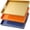 Dark Blue, Orange, Yellow, variant on 3 Pcs Decorative Serving Trays with Handles Lacquer Serving Trays 15.75" X10.24" Plastic Platters for Coffee Table, Ottoman, Valentine's Day Home Decoration(Black, White, Blue)