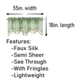 thumbnail image 5 of Gorgeous Home Linen Wave Sage Green 1Pc Elegant Faux Silk Rod Pocket Swag Waterfall Ascot Dressing Window Valance with Tassels, 55" X 18", 5 of 5