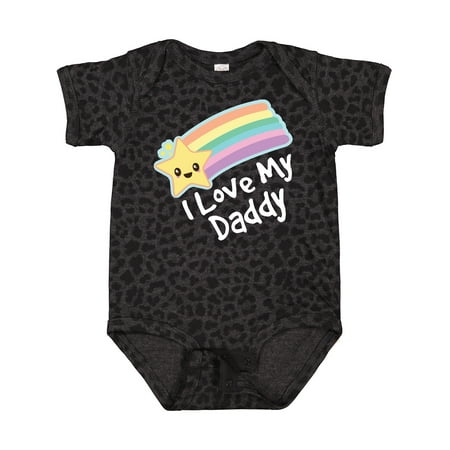 

Inktastic I Love My Daddy Boys Girls Star Rainbow Boys or Girls Baby Bodysuit