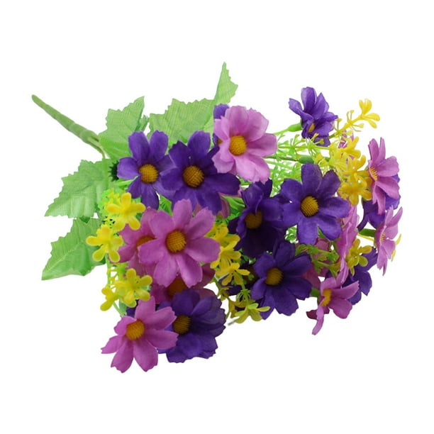 Flores Artificiales Para Interiores, 1 Unidad, Margaritas, Flores Silvestres, Decoración Para Exteriores, Jardín, Flores Artificiales De Seda