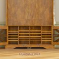 thumbnail image 6 of Farmhouse Hall Tree with 9 Coat Hooks, Bench and Shoe Storage, 5-in-1 Entryway Bench, 6 of 8