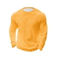 thumbnail image 2 of DPTALR Men's Solid Color Loose Casual Fitness Sports Top Home Wear T-Shirt,Yellow,Big and Tall Men XXXXL, 2 of 5