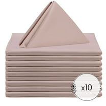 Your Chair Covers - 10 Pack 20 Inch L'amour Satin Napkins Blush