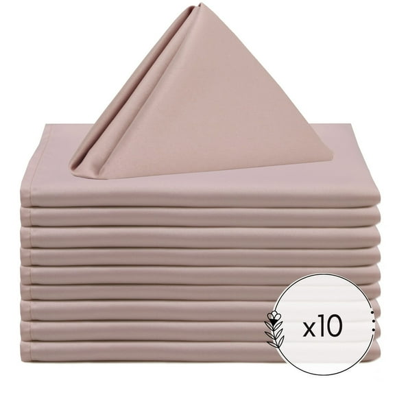Your Chair Covers - 10 Pack 20 Inch L'amour Satin Napkins Blush