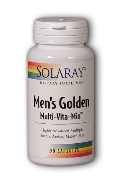 Solaray Men's Golden Multi-Vita-Min Capsules, 90 Ct