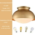 thumbnail image 2 of Tuscany Gold Semi Flush Mount Ceiling Light Vintage Close to Ceiling Light Fixture with Frosted Glass, 2 of 6