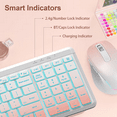thumbnail image 3 of JOMAA RGB Backlit Bluetooth Keyboard and Mouse Combo Rechargeable 2.4G Wireless Keyboard Mouse set for Desktop/Laptop, 3 of 8