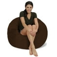 thumbnail image 2 of Chill Sack Bean Bag Chair, Memory Foam Lounger with Micorsuede Cover, Kids, 3 ft, Chocolate, 2 of 3