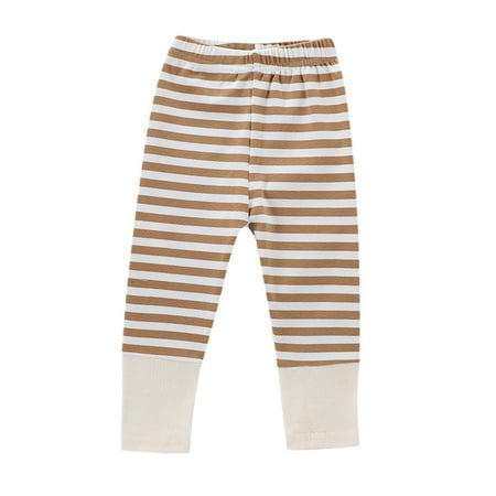 

XNHOU Toddler Baby Girl Pant Casual High Waist Harem Striped Patchwork Leggings Outfits Clothes Pull on Jogger Solid Color Elastic Sweatpants Baggy Sport Trousers 18-24 Months