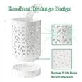 thumbnail image 3 of 4" Diameter Round White Ceramic Planter Pot with Drainage Hole, 3 of 7