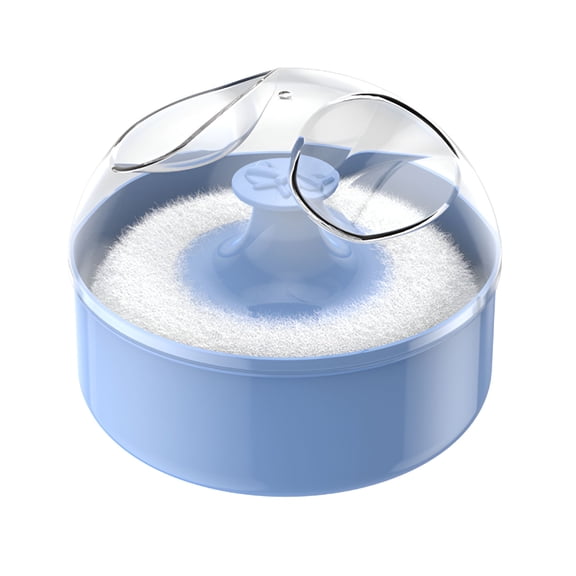 RAGUPEL Baby Powder Puff Soft Body and Face Applicator | Infant & Toddler Cosmetic Container | Gentle Fluffy Sponge Box with Handle | Even Powder Dispersion | Ideal for Newborns | 1 Pack