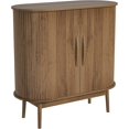 thumbnail image 7 of Small Sideboard Buffet Cabinet with Storage, Sliding Doors, 31" Wood Narrow Accent Storage Cabinet, Modern Buffet Table Coffee Bar Cabinet for Kitchen, Living Room (Walnut), 7 of 7