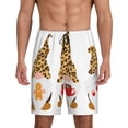 thumbnail image 1 of Fotbe Christmas Gnomes In Leopard Pantalones Cortos de Pijama para Hombre, Ropa de Dormir, Pantalones de Pijama Cortos para Hombre-Small, 1 of 6