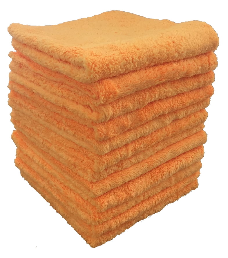 Orange 120 Case 16x16 Microfiber Edgeless Towels 365GSM Auto Detailing/Cleaning 