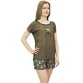 thumbnail image 2 of Bimba Women's Nightwear Printed Rayon Sleepwear T-Shirt And Shorts 2 Pcs Set - 18, 2 of 4