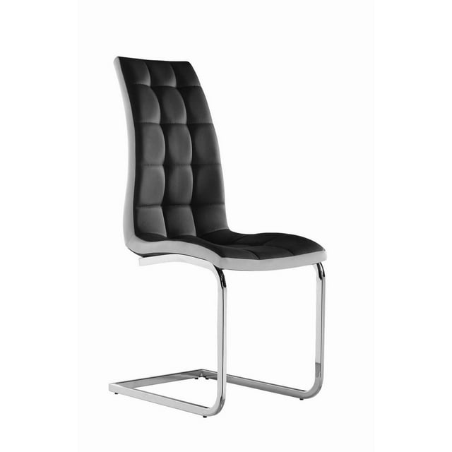 Chaise de salle à manger canadienne Texas noir et blanc (Ensemble de 2)