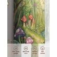 thumbnail image 6 of Sheer Curtains 84 Inches Long 2 Panels, Vintage Mushroom Cottage Forest Rod Pocket Curtain Voile Draperies, Fairy Tale World Light Filtering Window Treatment for Living Room Kitchen Bedroom, 6 of 8