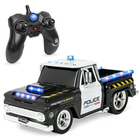 Best Choice Products 1/16 Scale RC Police Car w/ Lights/Sounds and 7.4mph Top