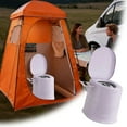 thumbnail image 1 of BotaniNest Portable Indoor Outdoor Commode W/Detachable Inner Removable Paper Holder Included Brush & Trash Lightweight Compact For Camping Boat Van Emergency, 1 of 4