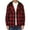 Red, variant on Men's Flannel Hoodie Shirts Casual Button Down Plaid Shirt Jackets for Men Long Sleeve Hooded with Pocket, Red 3XL