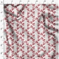 thumbnail image 3 of Soimoi White Rayon Fabric Red Heart Print Fabric by Yard 42 Inch Wide, 3 of 6