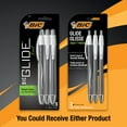thumbnail image 4 of BIC Glide Exact Retractable Ballpoint Pens, Fine Point, 0.7 mm, Black Ink, 3 Count, 4 of 10