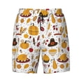 thumbnail image 4 of Lsque Mens Swim Trunks Thanksgiving Pattern - Bathing Suit Compression Liner - Beach Swim Shorts Swimwear - (S-3XL) - Stretch Quick Dry -Large, 4 of 9