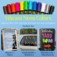 thumbnail image 2 of MoodClue Liquid Chalk Markers, 12 Neon Colors, Reversible Tips, Easy-Clean Wet or Dry Erase, Non-Toxic, 2 of 10