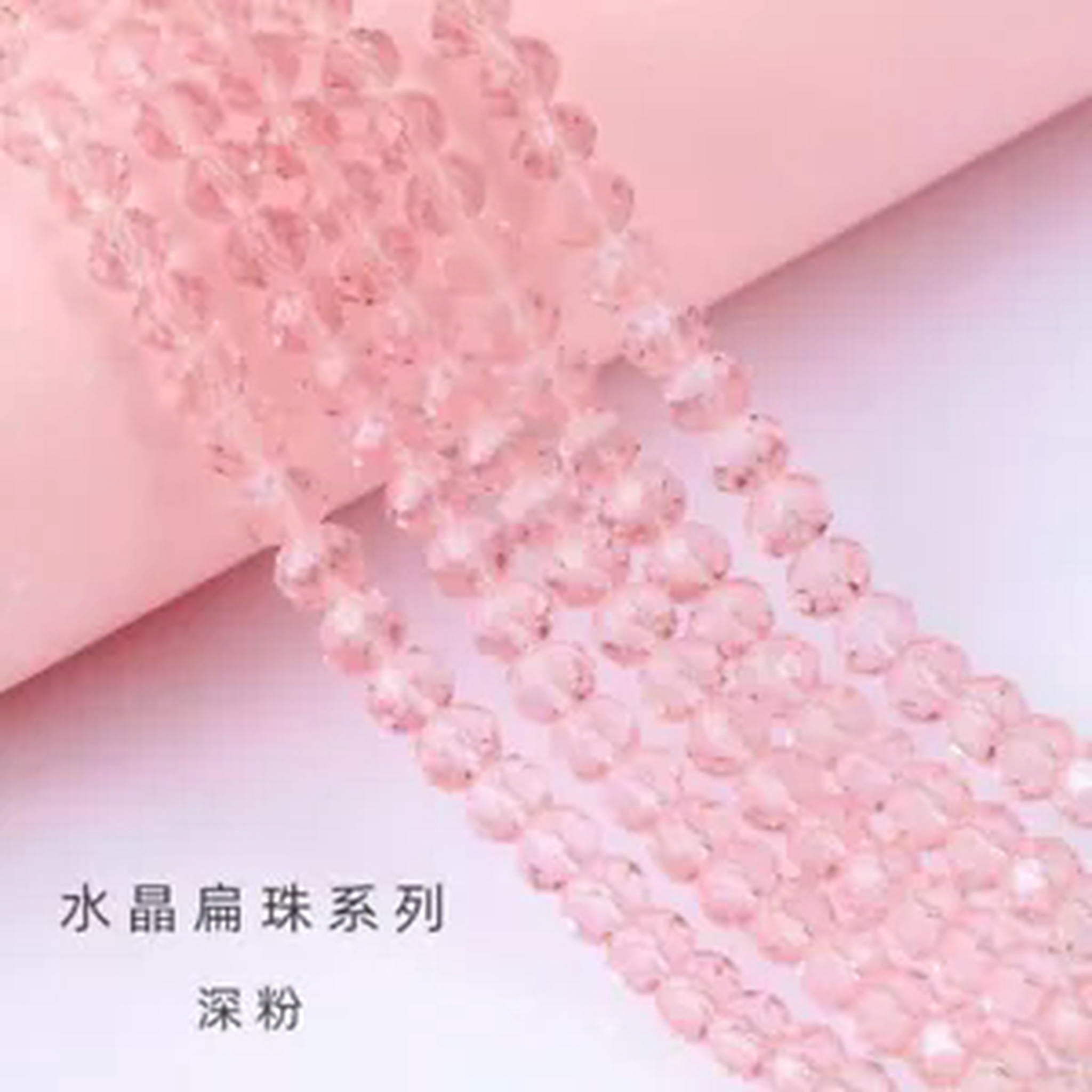 HOOUN 1000pcs 4/6/8MM Faceted Glass Crystal Rondelle Beads Loose Spacer Beads DIY-Blue-6MM