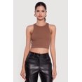 thumbnail image 2 of Women's Basic Cropped Racerback Tank Top, 2 of 5