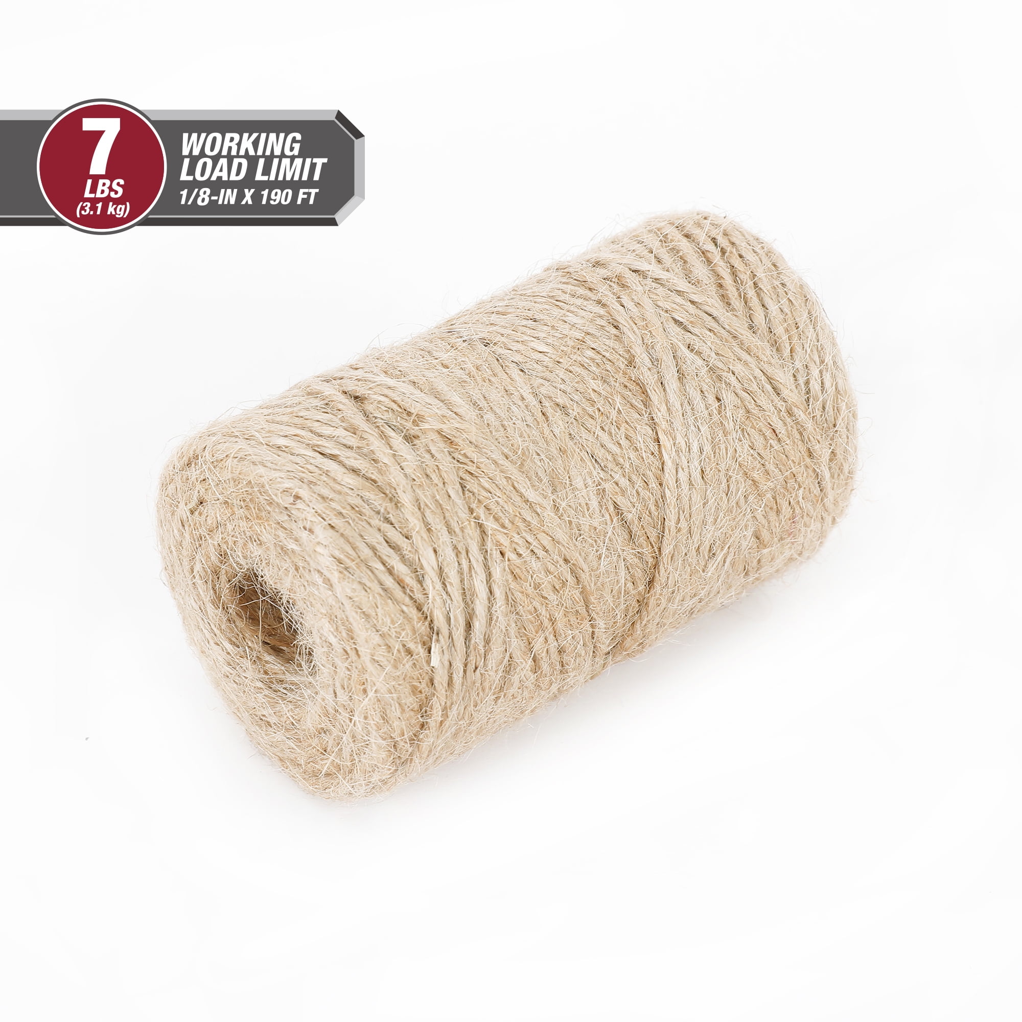 Hyper Tough 190' Jute Twine Natural, Biodegradable, 7 lb Working Load