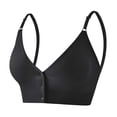 thumbnail image 3 of Front Closure Bra for Women, Full Coverage Wire Free Underwear with Removable Pads & Adjustable Straps, Back Smoothing Bra | VerBelle,Black Free Size, 3 of 6