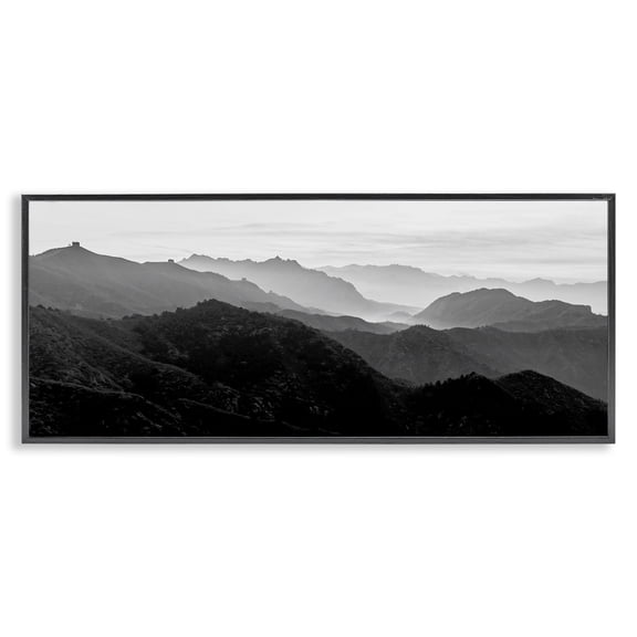 Stupell Industries Contemporary Misty Sky Open Mountain Landscape Black Framed Giclee Art, 30 x 13, by Danita Delimont