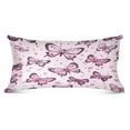 thumbnail image 4 of Pillow Case Plush Pillow Pink Butterfly Bliss Case standard size/King size/Queen size Bed Pillow Pillowcases, 4 of 9