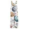 thumbnail image 6 of Easter Jumpsuit Overalls for Women Cute Bunny Egg Print Wide Leg Overalls Casual Spring Summer Outfits Long Baggy Easter Jumpsuits with Pockets, 6 of 6
