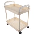 thumbnail image 1 of EIGTHTAIL 2-Tier Plastic Rolling Utility Cart with Handle for Multi-functional Storage, 1 of 6