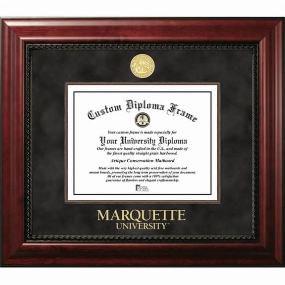 Campus Images WI999EXM-129 9 x 12 in. Marquette University Executive Diploma Mahogany Frame