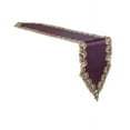 thumbnail image 7 of Gold Lace Plum Table Runner - Dresser Scarf European Embroidery - Perfect for Fall Autumn Thanksgiving Kitchen Dining Room Home Decor Wedding Receptions - 14 x 108 inches - The Anyce Collection, 7 of 7